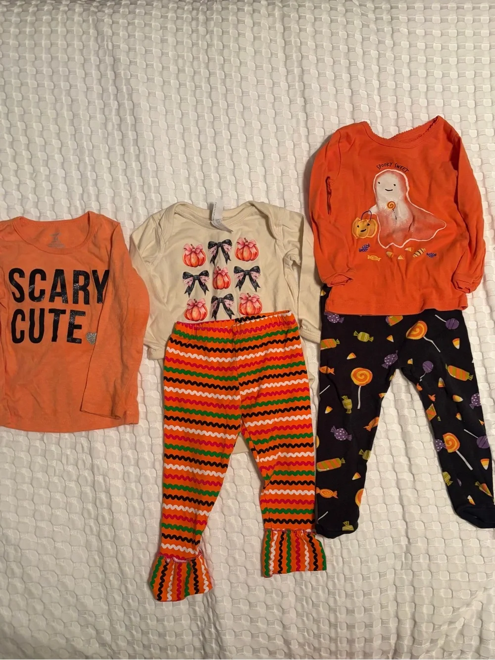 Carter's Orange & Cream Halloween Mix Matching Set